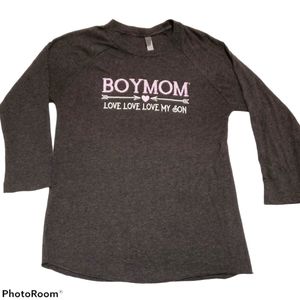 Next Level Relaxed Fit "Boy Mom" Long Sleeve Tee 357